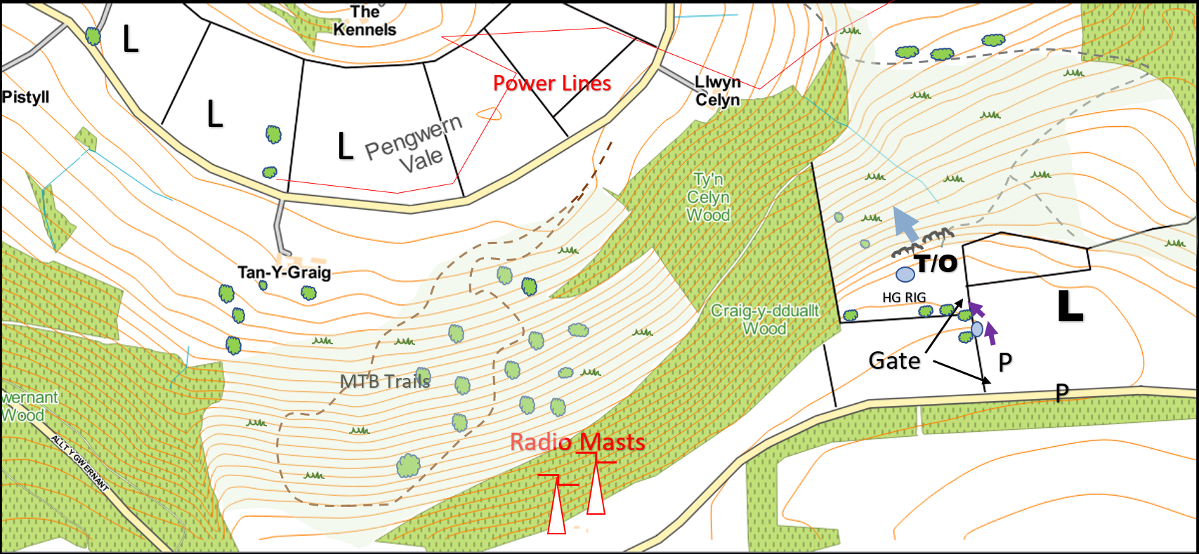 Llangollen site map