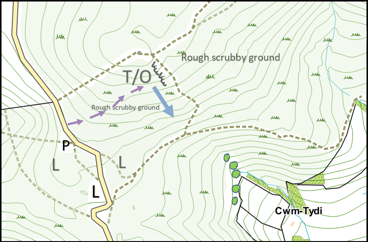 Llantysilio Mountain site map