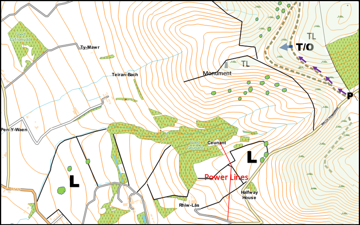 Moel Famau site map