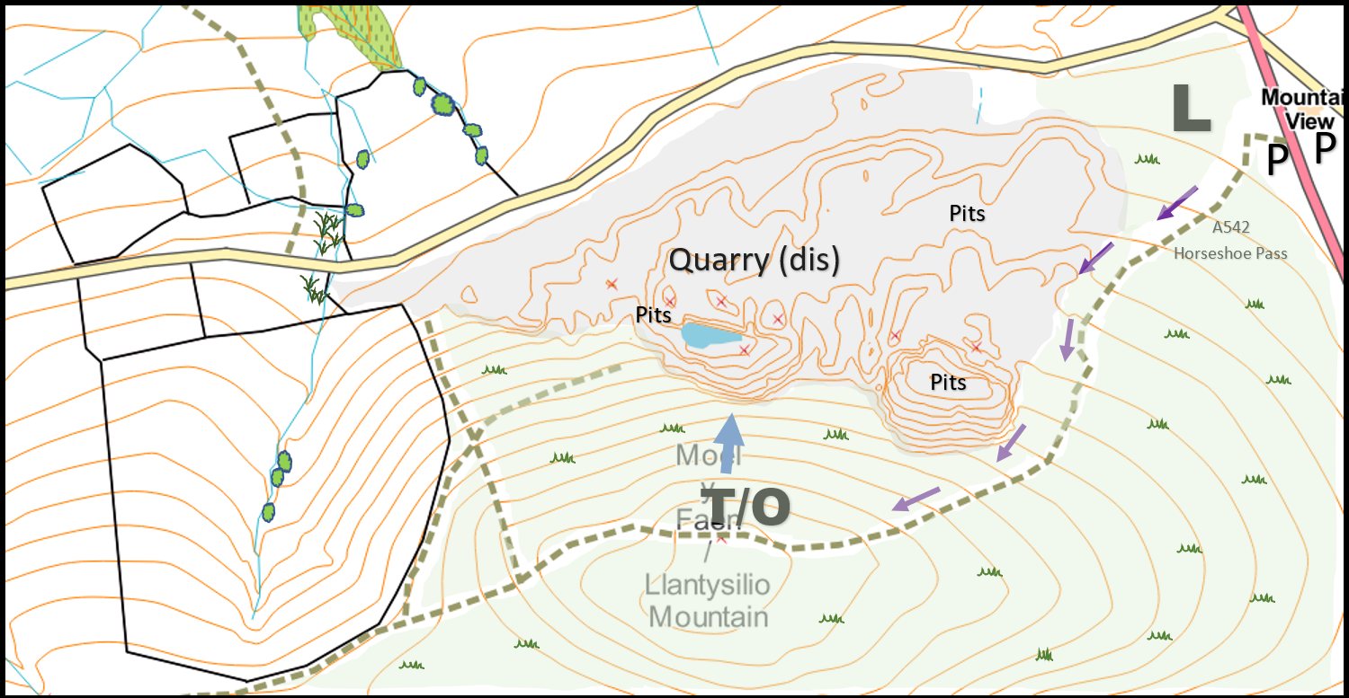 Moel y Faen site map