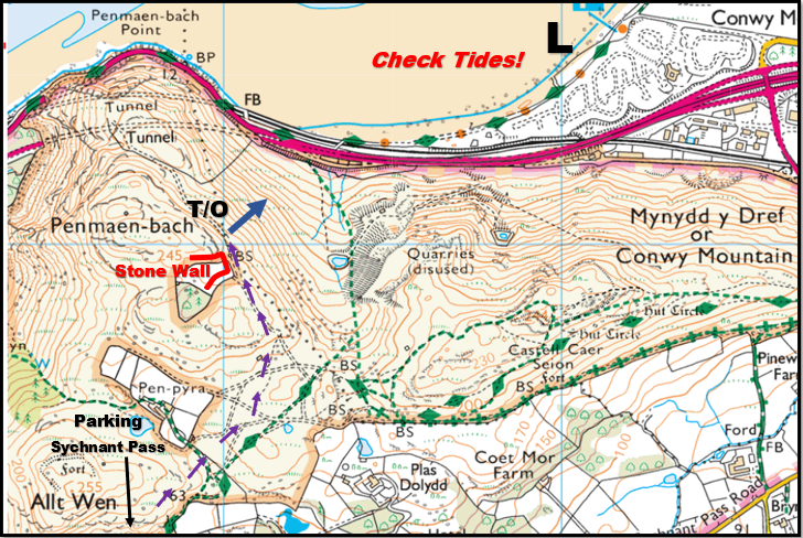 Penmaenbach site map